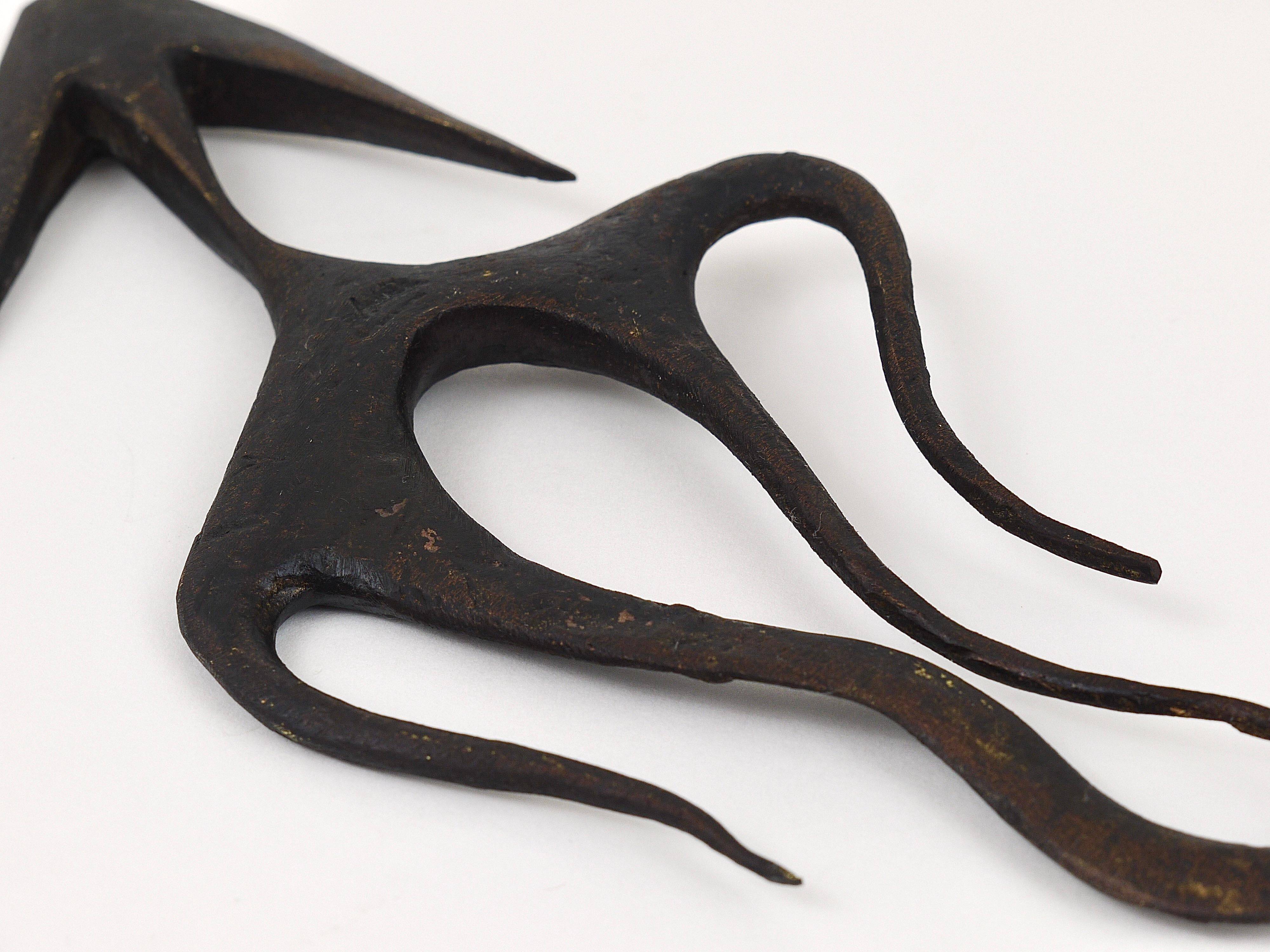 Carl Auböck Wall Sculpture Handmade Napoleon #4271, Brass, Austria