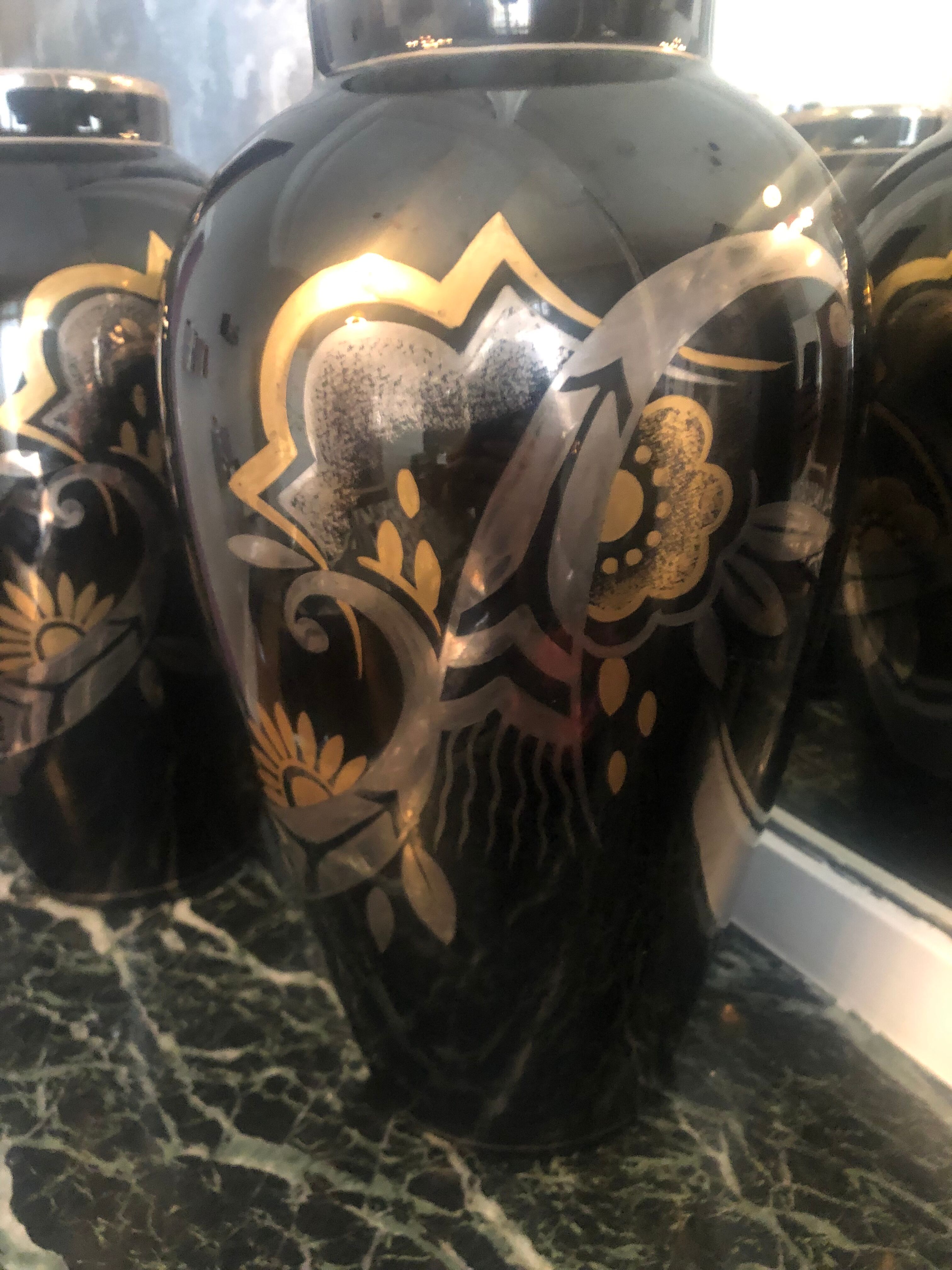 Pair of art deco vases