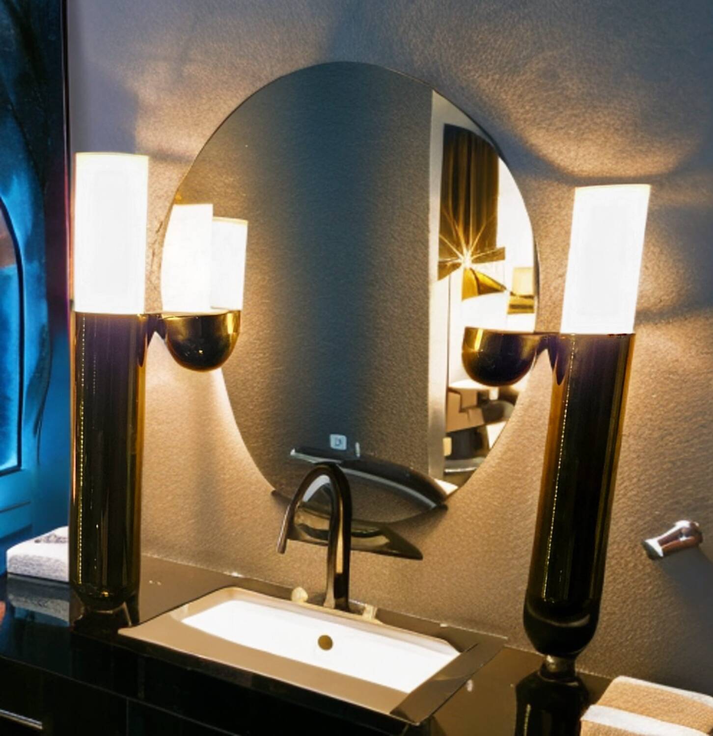 Pair of designer wall lights