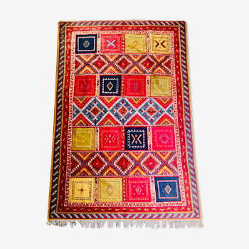 Colorful Berber taznakht carpet