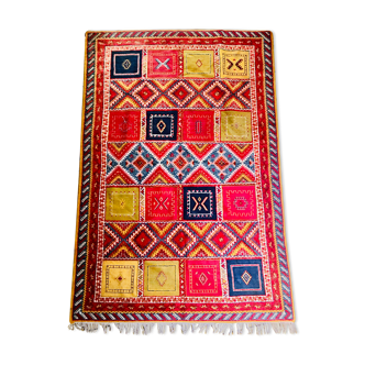Colorful Berber taznakht carpet