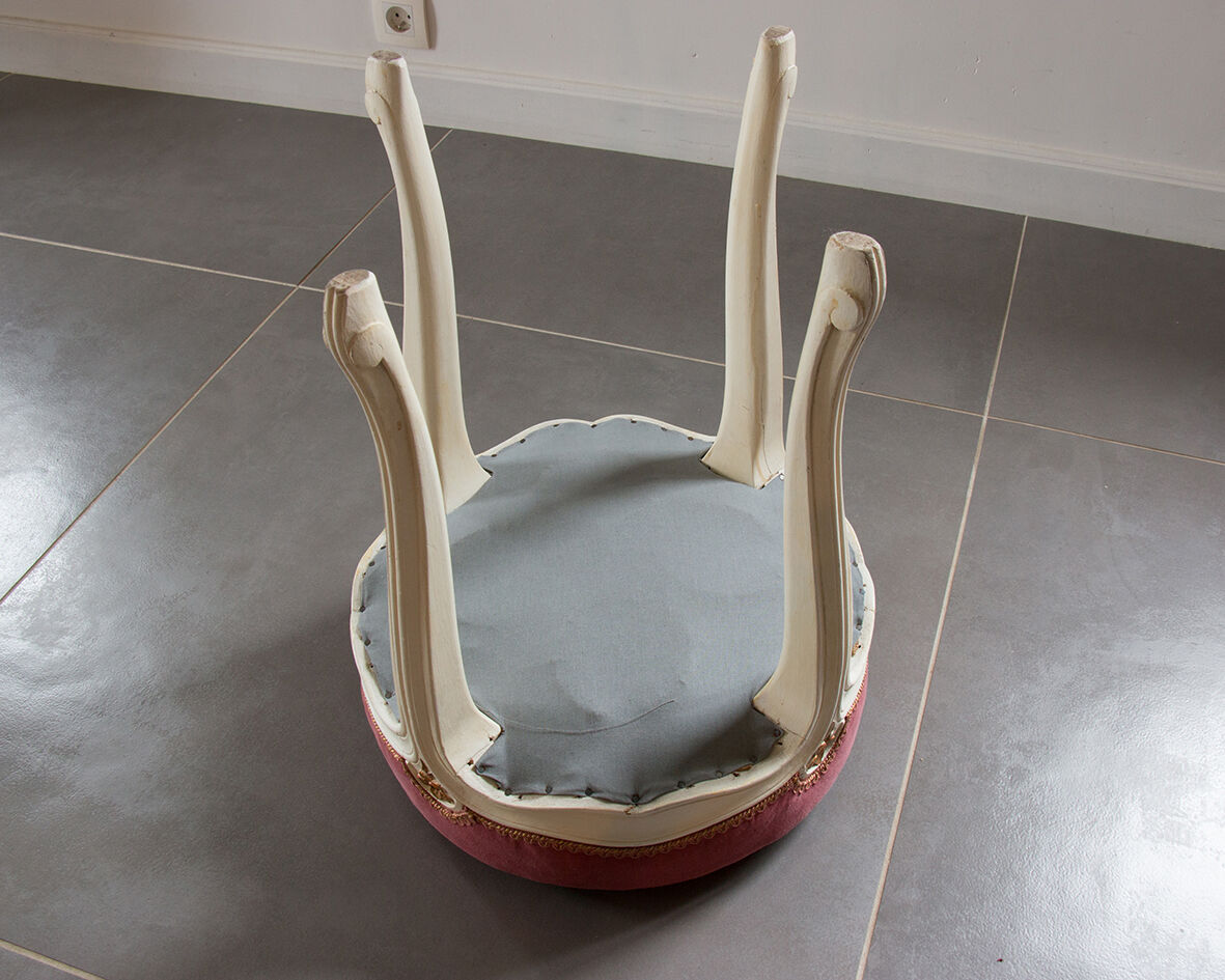 Louis XVI velvet stool