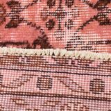 Vintage Large Pink & Red Floral Rug, 207x297Cm