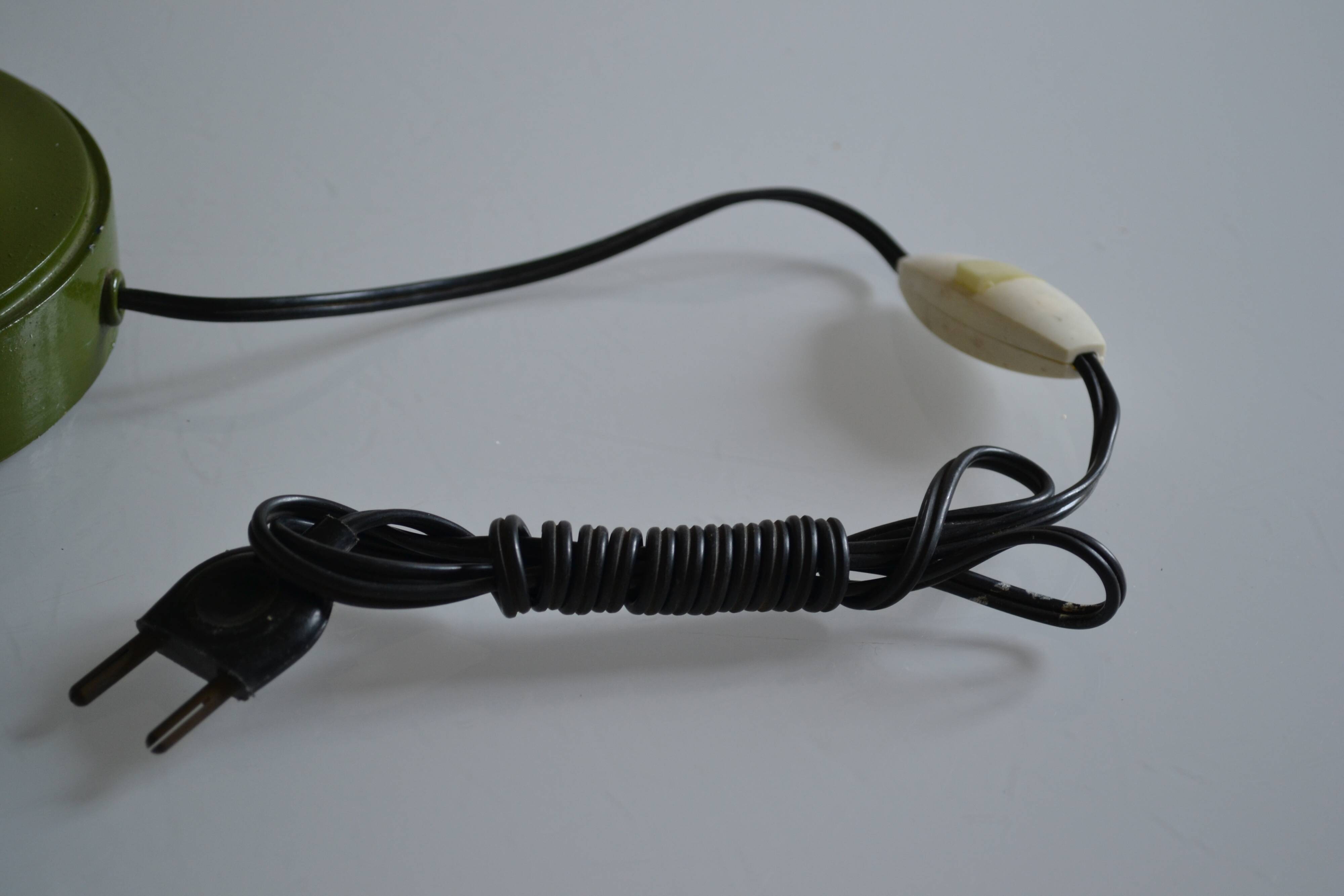 Vintage olive green lamp base circa 1970