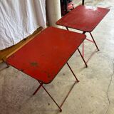 Folding metal bistro tables