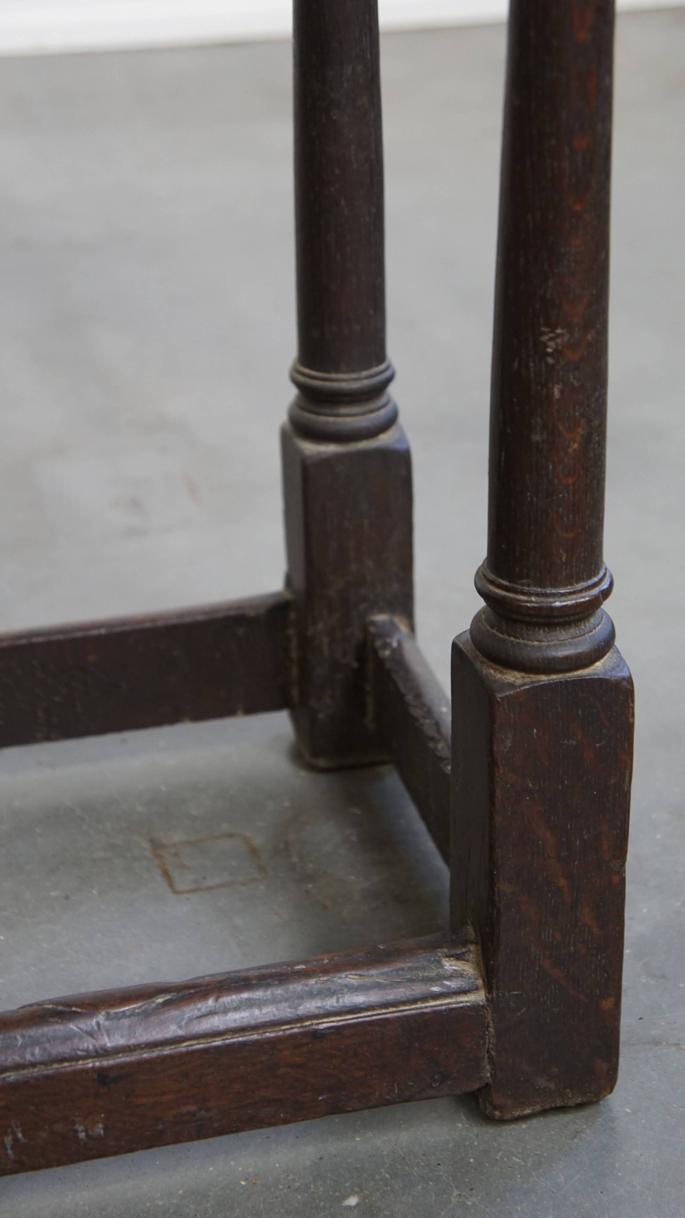 Large Antique English Side Table/Stool