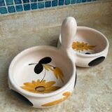 Double ramekin from the Marais pottery, 1960s-70s