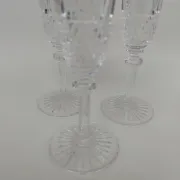 3 crystal champagne flutes from Saint Louis, Tommy model. 205 cm.