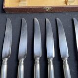 6 Table knives – Silver plated