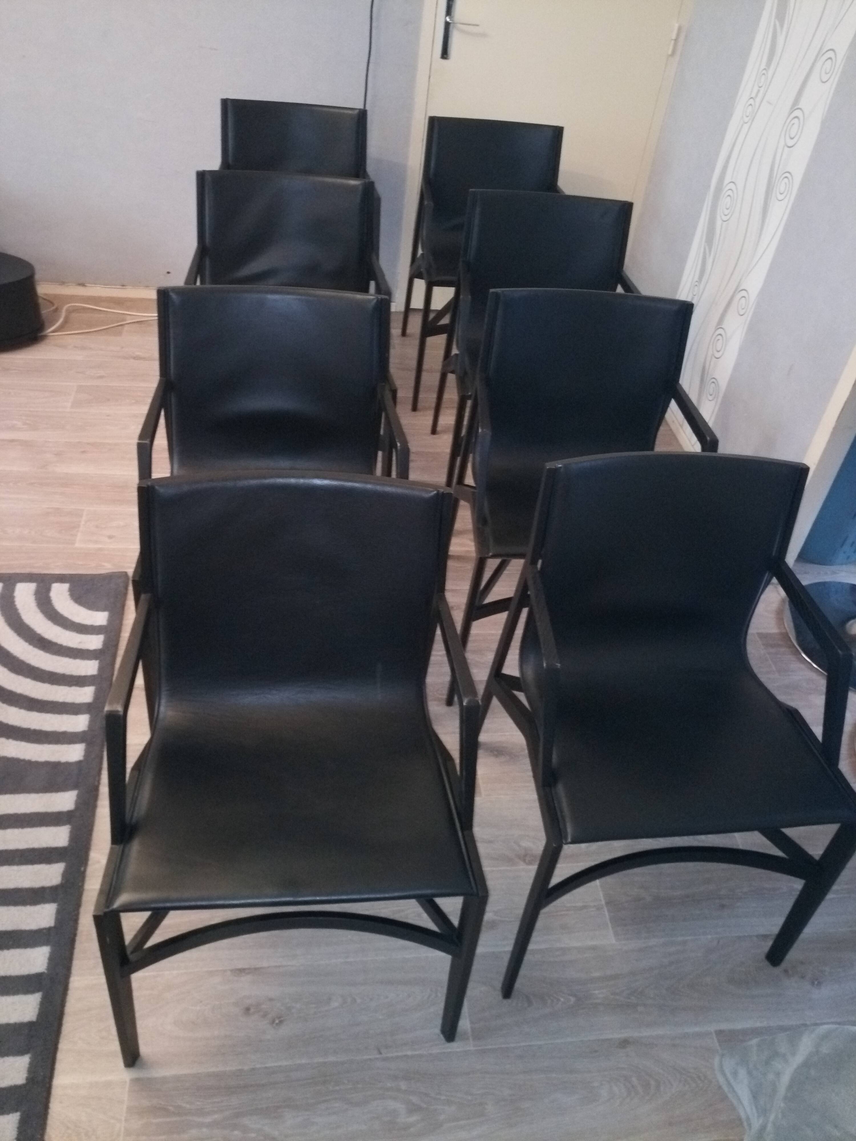 set of 8 Dordini designer armchairs