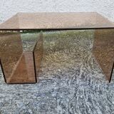 Smoked plexiglass coffee table attributed to michel dumas for roche bobois
