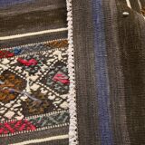 Turkish Colorful Persian Kilim Rug, Wool Area Rug, 141x240