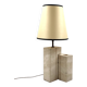 Mid-century modern travertine table lamp, Nucleo Sormani Italy 1960s