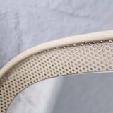Luminous mirror in perforated sheet metal and brass