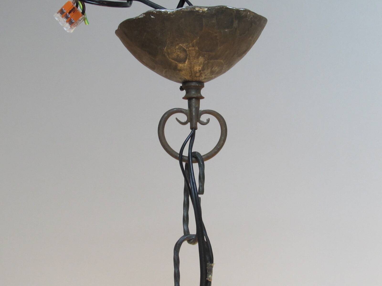 Lustre en fer forgé des années 40