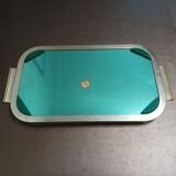 Mid Century Serving Tray Gold Metal with Mirror Effect "Plyware" England