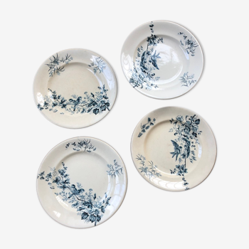 Set de 3 assiettes + 1 compotier Longwy Terre de Fer