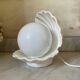 Vintage shell night light, ceramic and opaline.