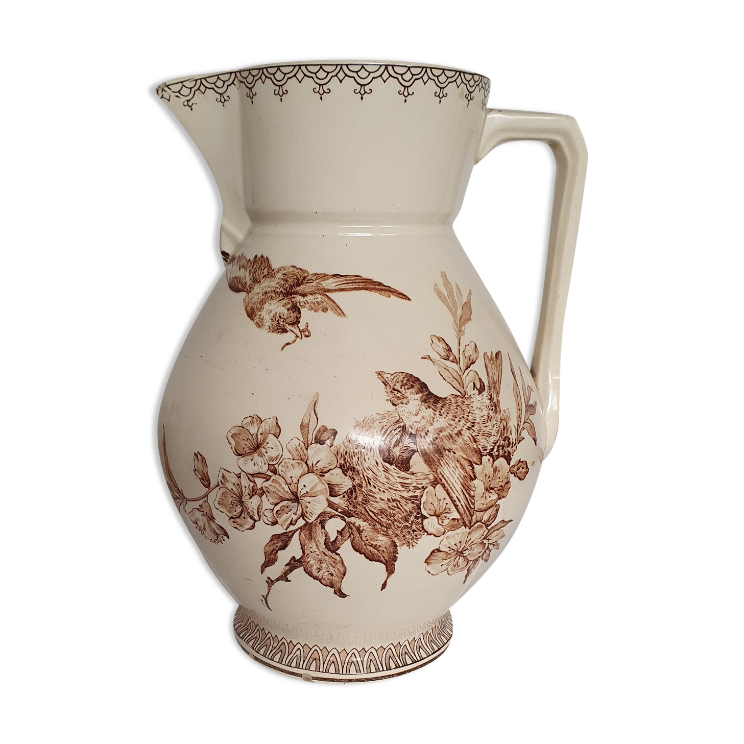 Pichet décor oiseaux