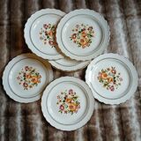 12 antique flat plates "Capri"