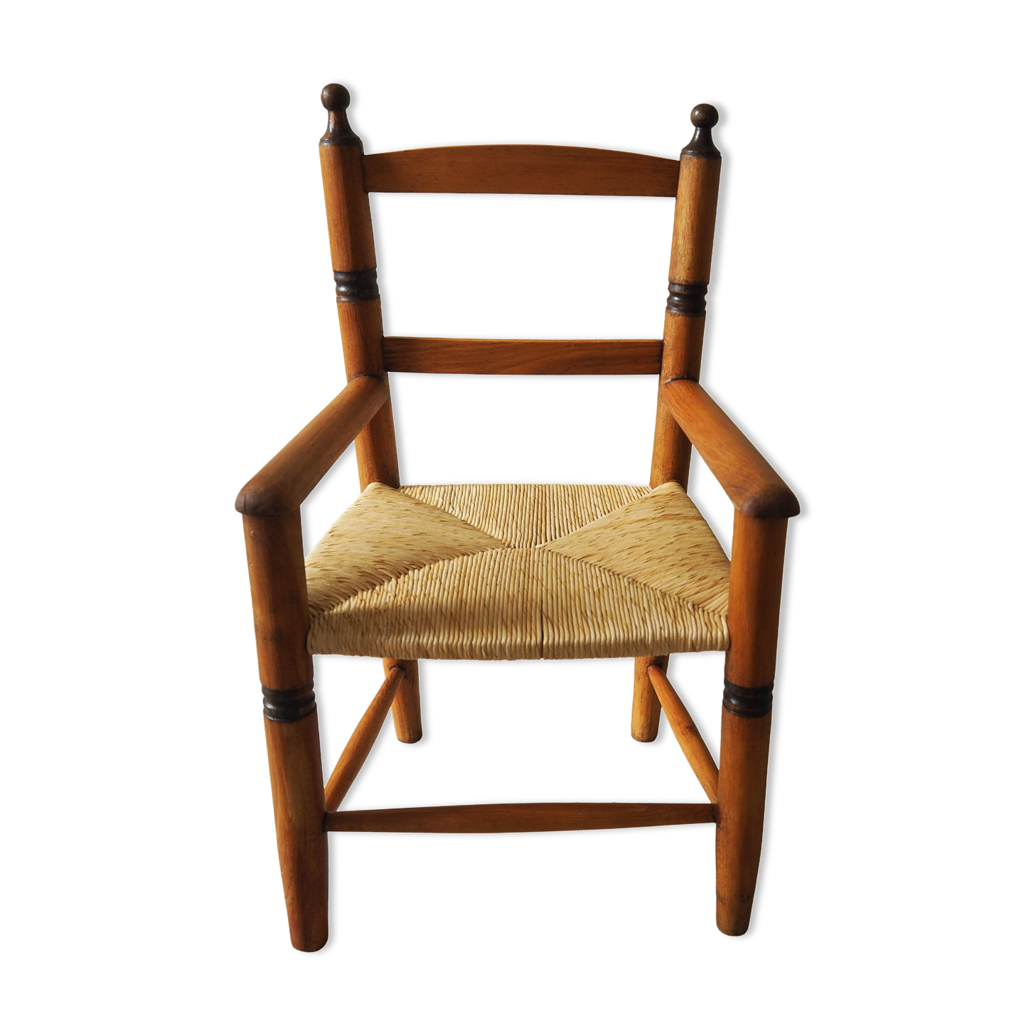 Old straw chair for children