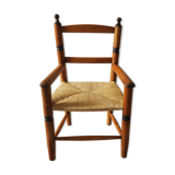 Old straw chair for children