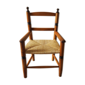 Old straw chair for children