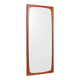 Miroir mural rectangulaire scandinave en teck Danemark 1960