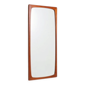 Miroir mural rectangulaire scandinave en teck Danemark 1960