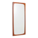 Miroir mural rectangulaire scandinave en teck Danemark 1960