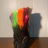 Multicolored Trunk Vase Vallauris Circa 1960 Vintage
