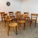 Set of 9 vintage wooden bistro chairs designed by Horgen Glarus