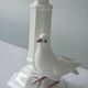 Vintage Costa Italy white ceramic candle holder - 1950s