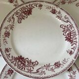 Ensemble assiettes Terre de Fer décor Sorbier Boch Frères Kéramis