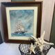 Framed old marine watercolor
