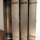 Industrial metal locker room patinated rounded corners