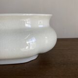 Neo-classical planter in ivory earthenware with XXL gadroons, 1950s