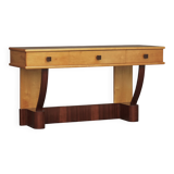 Coiffeuse basse Art Déco en bois d'érable, années 1930