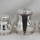 Puiforcat, tea and coffee service, 4 pieces, solid silver Minerva, excellent condition.