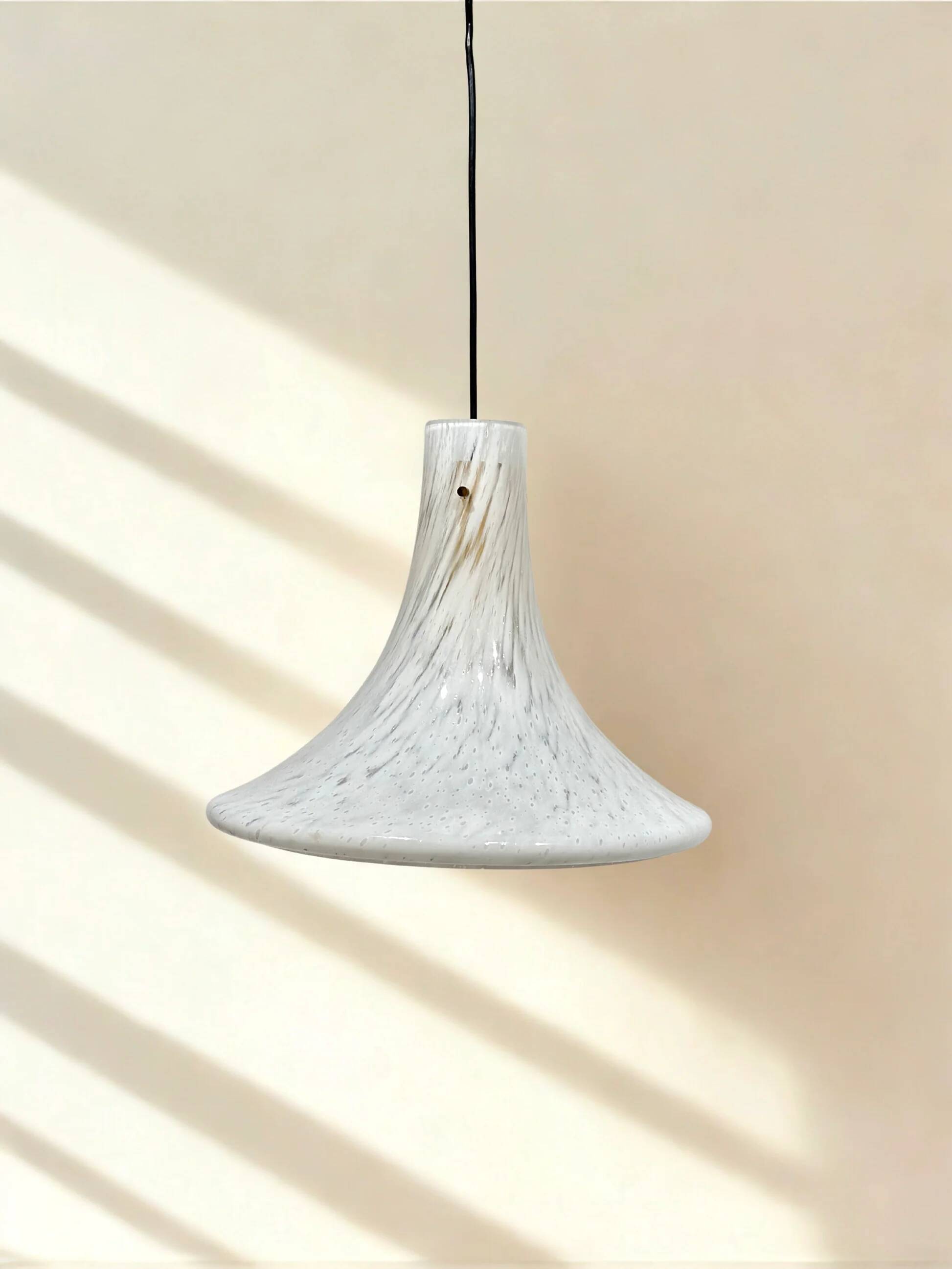 Rare Glashütte Limburg “Trumpet” pendant lamp – 1970s
