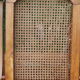 Fauteuil pliant canné en bois massif