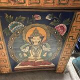 large hand-painted Indonesian chest