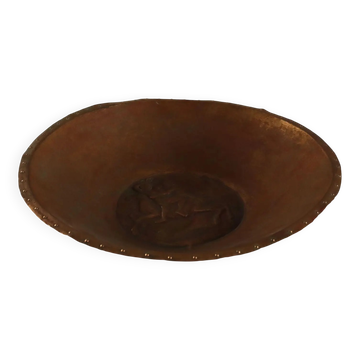 Antique table centrepiece Attilio Nani in copper Italy 20th Century