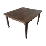 Expandable oak farm table. Late 19th.