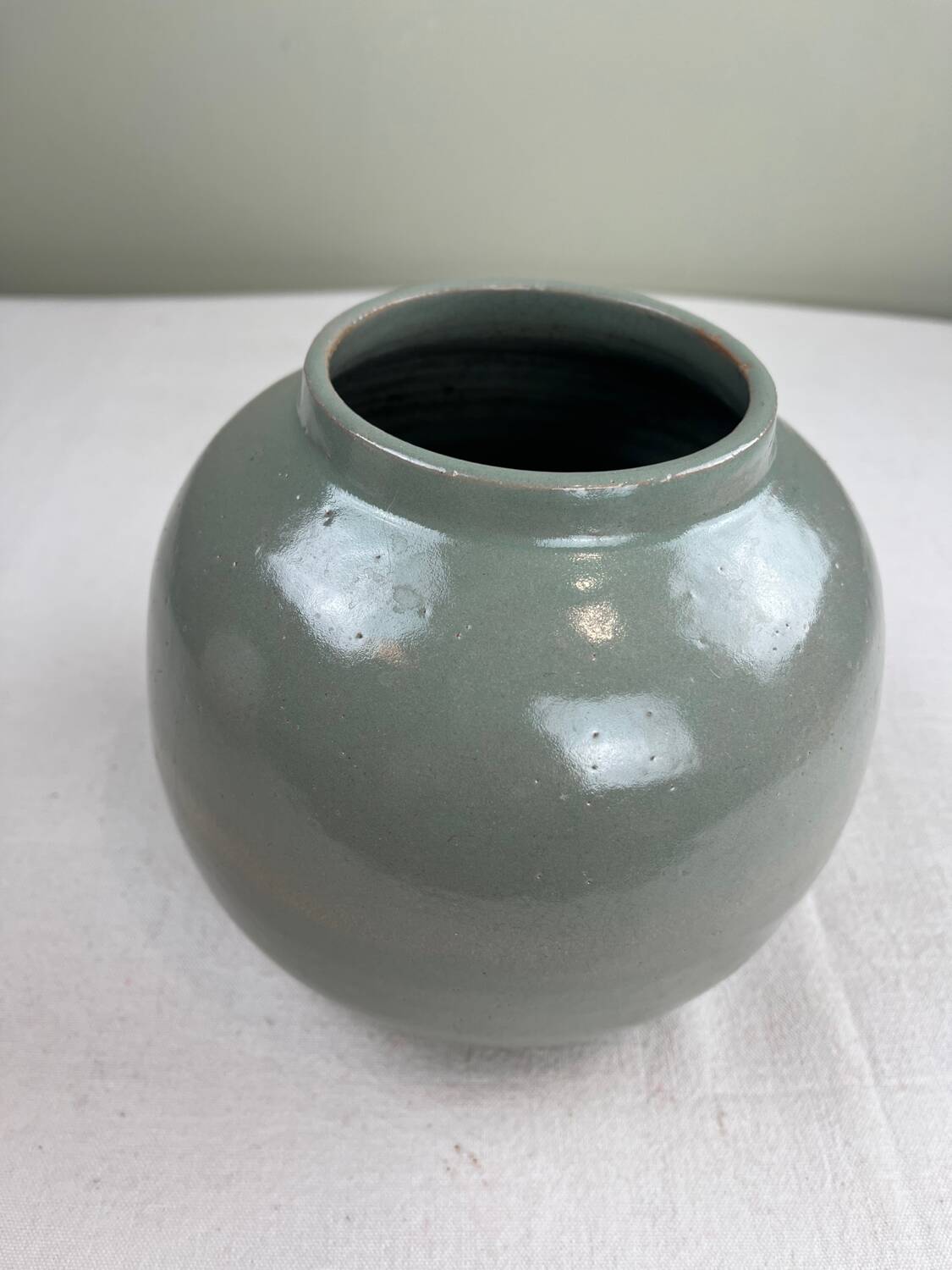 Celadon green vase
