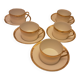 5 tasses et sous tasses  porcelaine limoges  gda