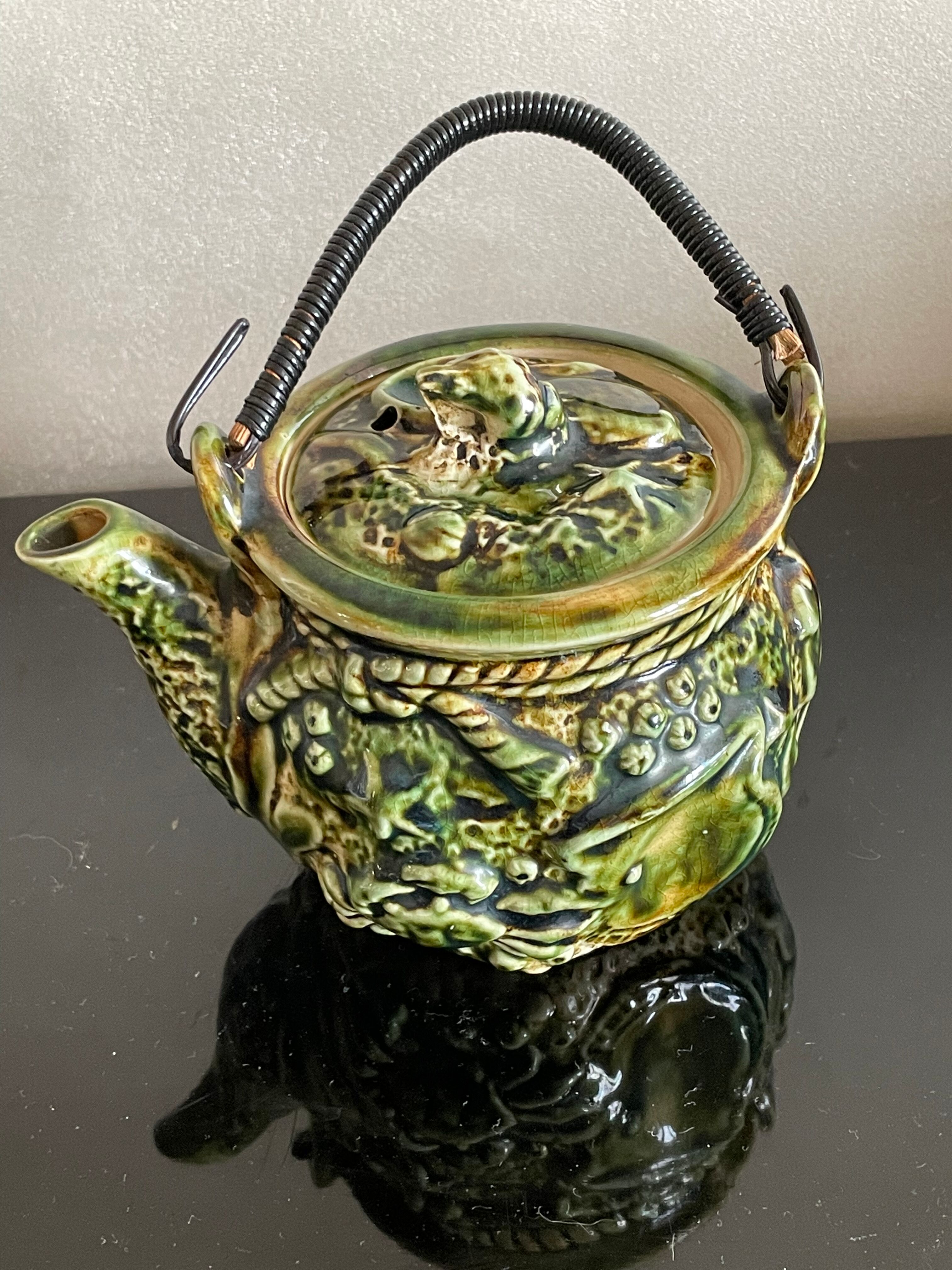 Small teapot sea theme style Vallauris