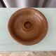 vintage sculptural candle holder made of turned wood