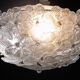 Murano Ceiling Light Gold and Traspare Flower by Seguso for Venini, Italy, 1960s