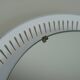 round mid century modern illuminated WALL MIRROR with metal frame 1950s